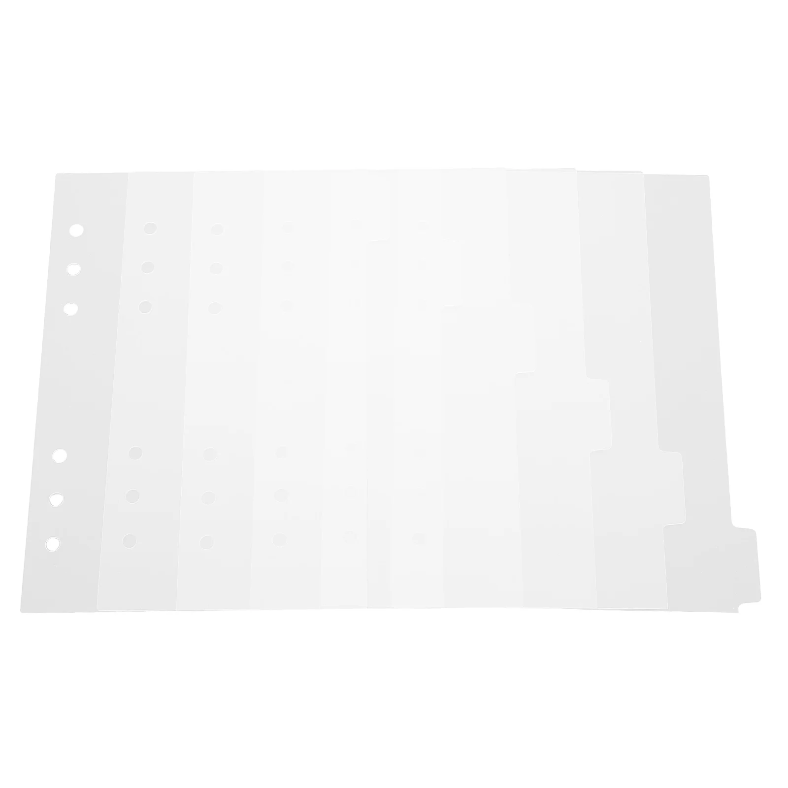 

6pcs Acrylic Tab Dividers A5 Size Six-Hole Refillable For Binder Organization Page Separators School Office Home Travel Notebook