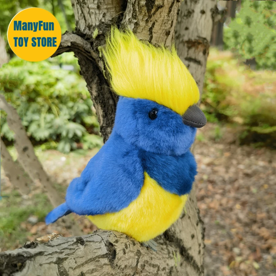 Sultan Tit Plush Toy Titmouse Plushie Chickadee Plush Toys Lifelike Birds Stuffed Animals Simulation Doll Toy For Kids