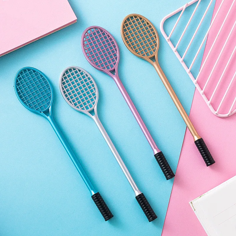 5Pcs Cute Funny Tennis Racket Neuter Pen Treat Kids Birthday Party Favors Groomsmen Guest Gift Pinata Fill Back School Present