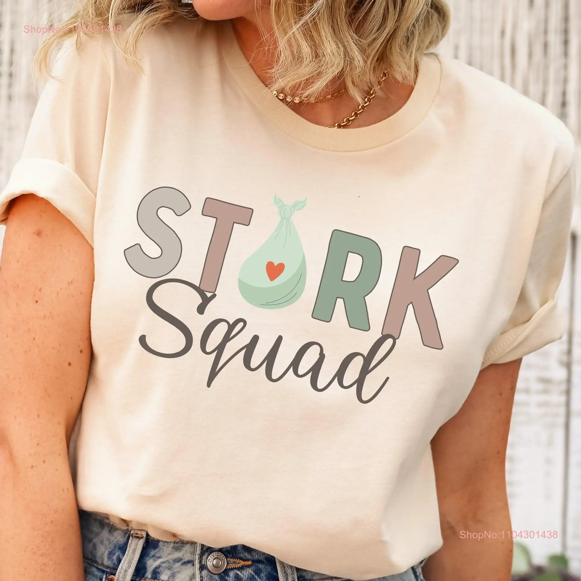 Stork Squad T Shirt OB Nurse Group Staff Team s Appreciation Week Labor and Delivery Obgyn Ld long or short sleeves