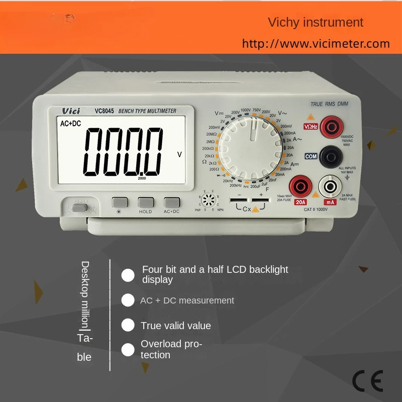 VC8145 VC8045 4 7/8 DMM Digital Bench Top Multimeter True RMS 80000 Counts Tester Auto Range Multimetro Voltmeter Ohmmeter