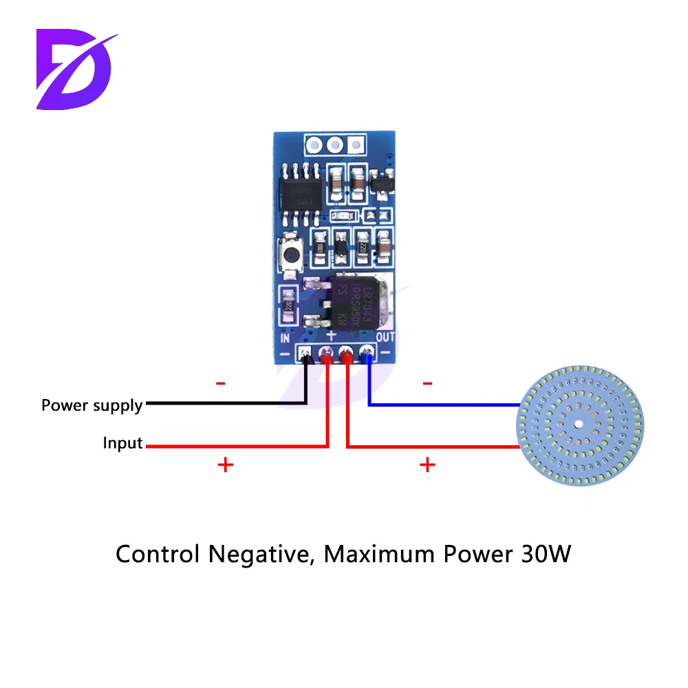 DC3-24V PWM Dimming Module Fast Slow Fading Led Control Module with Dimming Breathing Flashing Function for Led Lamps