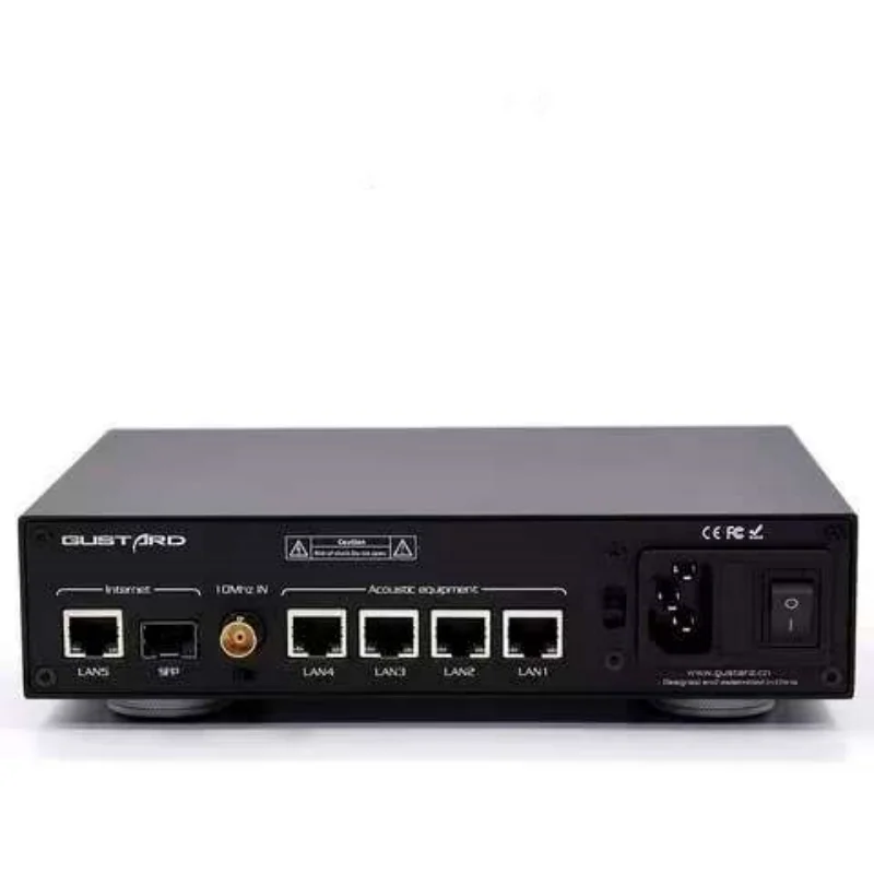 Gustard N18 N18pro Network Ethernet Switch HiFi Audio Ethernet Switch SFP+10M/100M/1000M Adaptive Ethernet Interface 10Mhz Clock