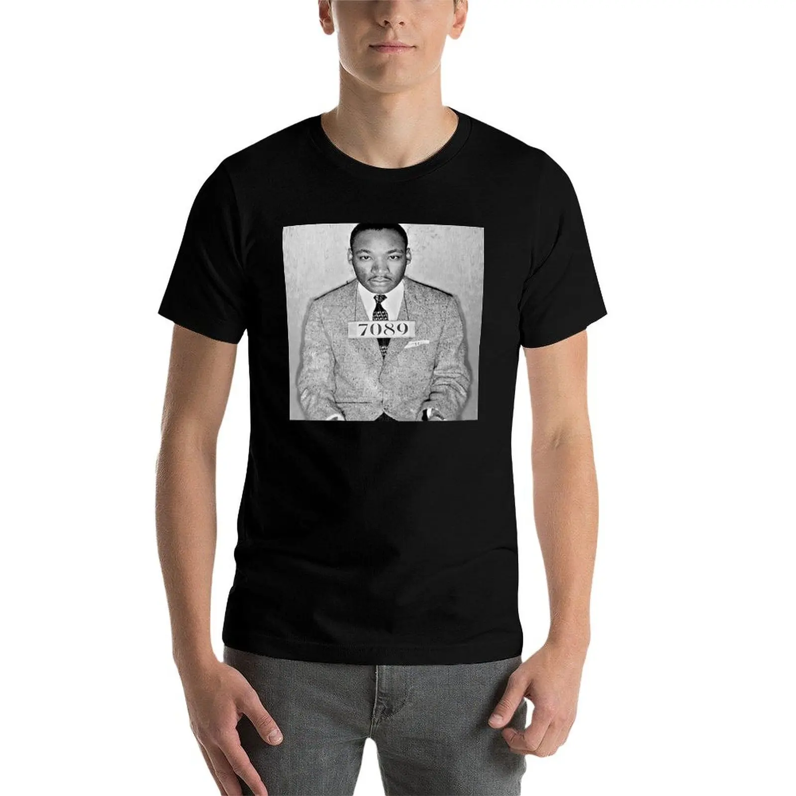

MLK Mugshot 1963 T-Shirt cotton t shirts high quality t shirt men 100% cotton luxury brand g man t shirts for men T-Shirt
