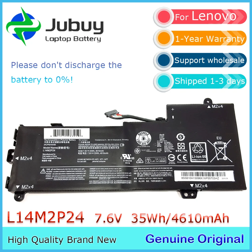 L14M2P24 7.6V 35Wh Original Laptop Battery for Lenovo IdeaPad 100-14IBY U31-70 L14M2P23 L14L2P22