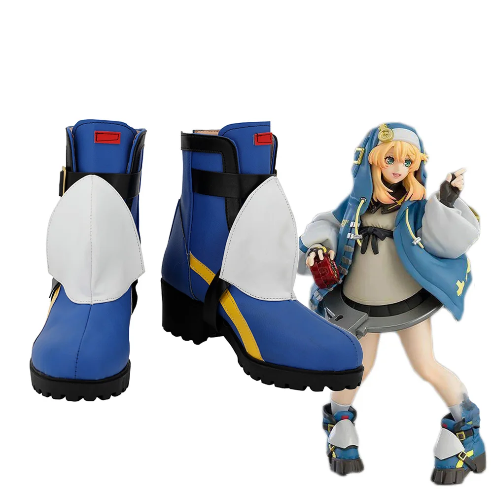 Jogo GUILTY GEAR Bridget Cosplay PU Botas Sapatos Halloween Natal Traje Acessórios Custom Made