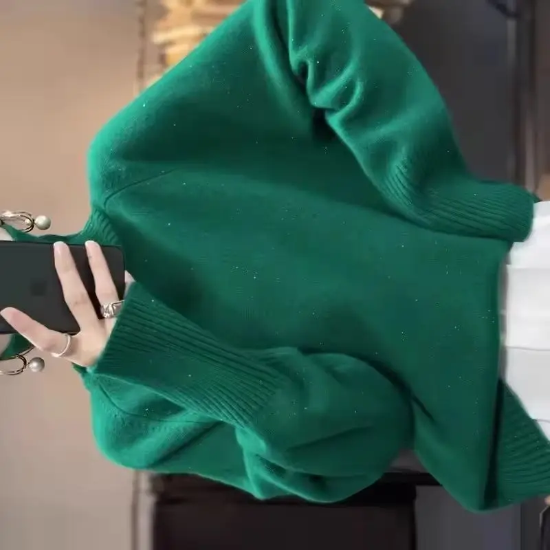 

Пуловер с высоким воротником, женский свитер, осень-зима 2026, новое женское пальто, дизайн Sense, корейская утолщенная трикотажная нижняя рубашка