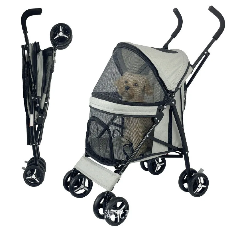 

Lightweight folding pet cart cat dog dog four-wheel cart