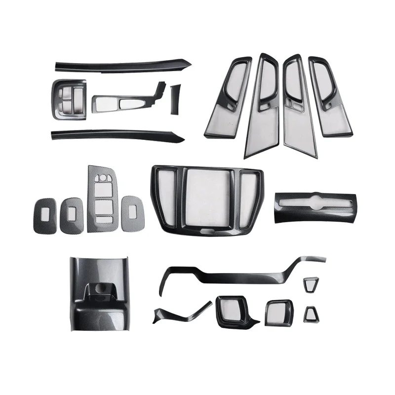 Carbon Fiber Car Interior Accessories For Volvo Xc60 2018-2022 Gear Panel Window Lifter Switch Kit Dashboard Cover Refit Modify