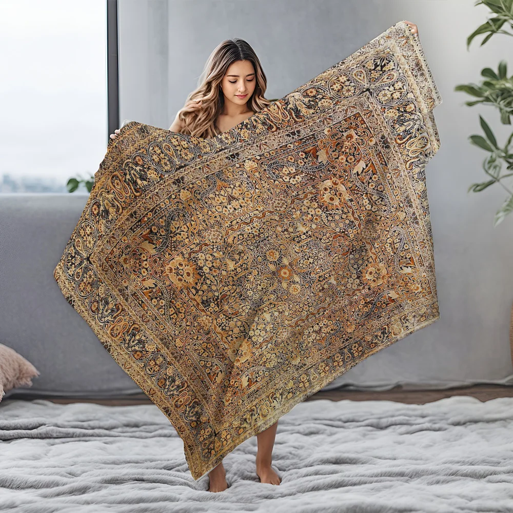 Vintage Persian Style Rug Deco - огляд і ціна Cashmere Throw Blanket