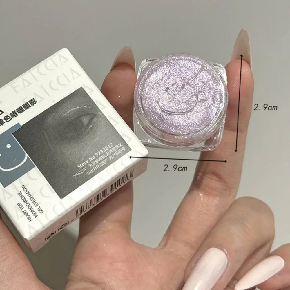 シルバーホワイトハイライターアイシャドウジャー防水スパンコールグリッタージェルアイシャドウ光沢のあるカイコメイクアップ長期持続