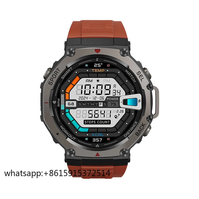 TLCRETE جديد وصول DM58 GPS ساعة ذكية مقاوم للماء في الهواء الطلق 500mAh بطارية AMOLED عرض سيليكون مكالمة هاتفية Smartwatch #5