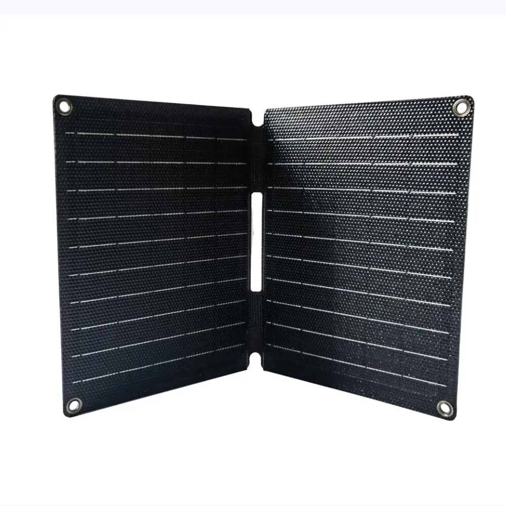 BUHESHUI 20W 5V Fodable Solar Charger ETFE Solar Panel Charger USB/Type-c Ouput For Mobile Phone Power Blank Battery Charger