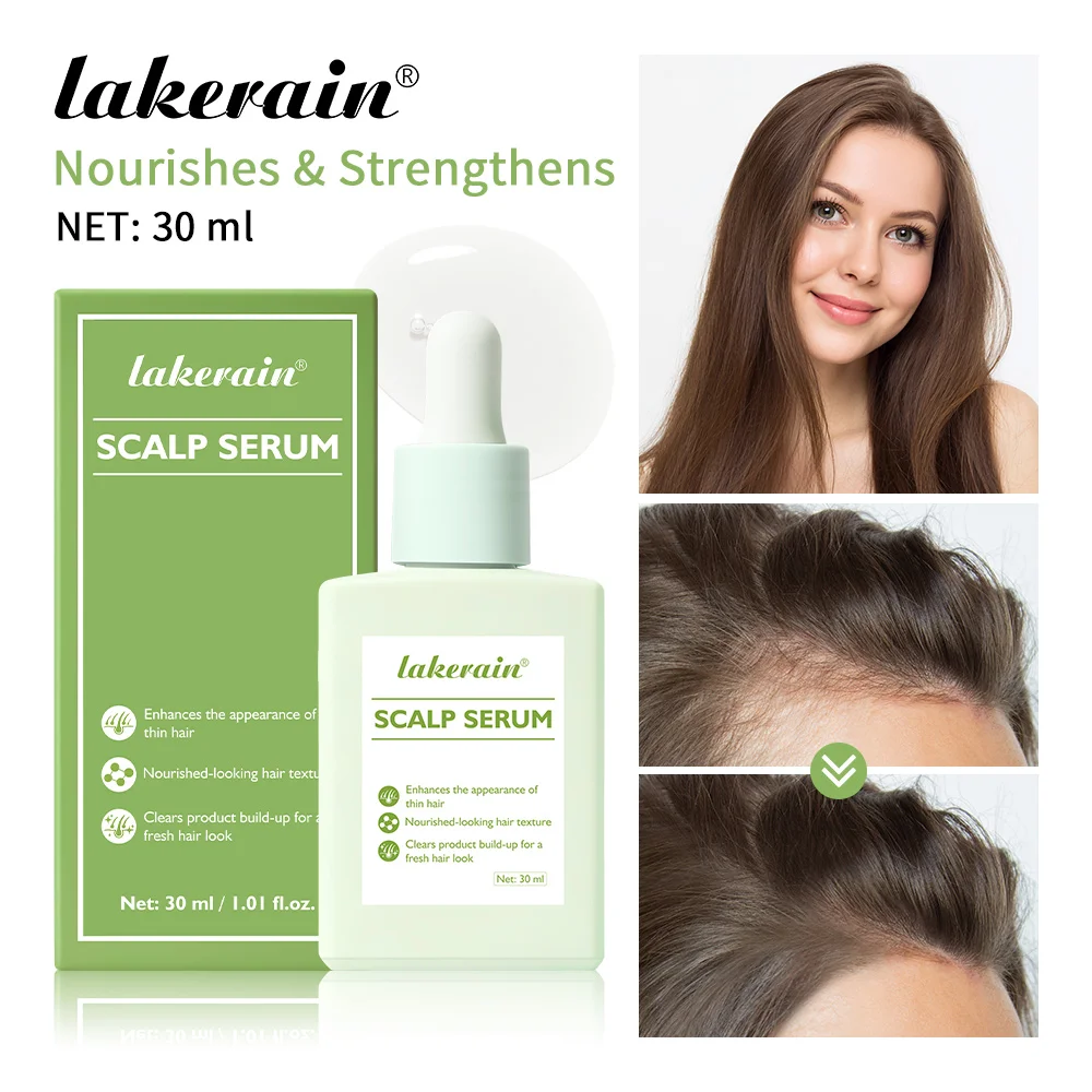 

Lakerain Scalp Serum Strengthen Hair Roots Quick Absorption Nourishing Soothing Make Hair Thick Safe for All Hair Scalp Care