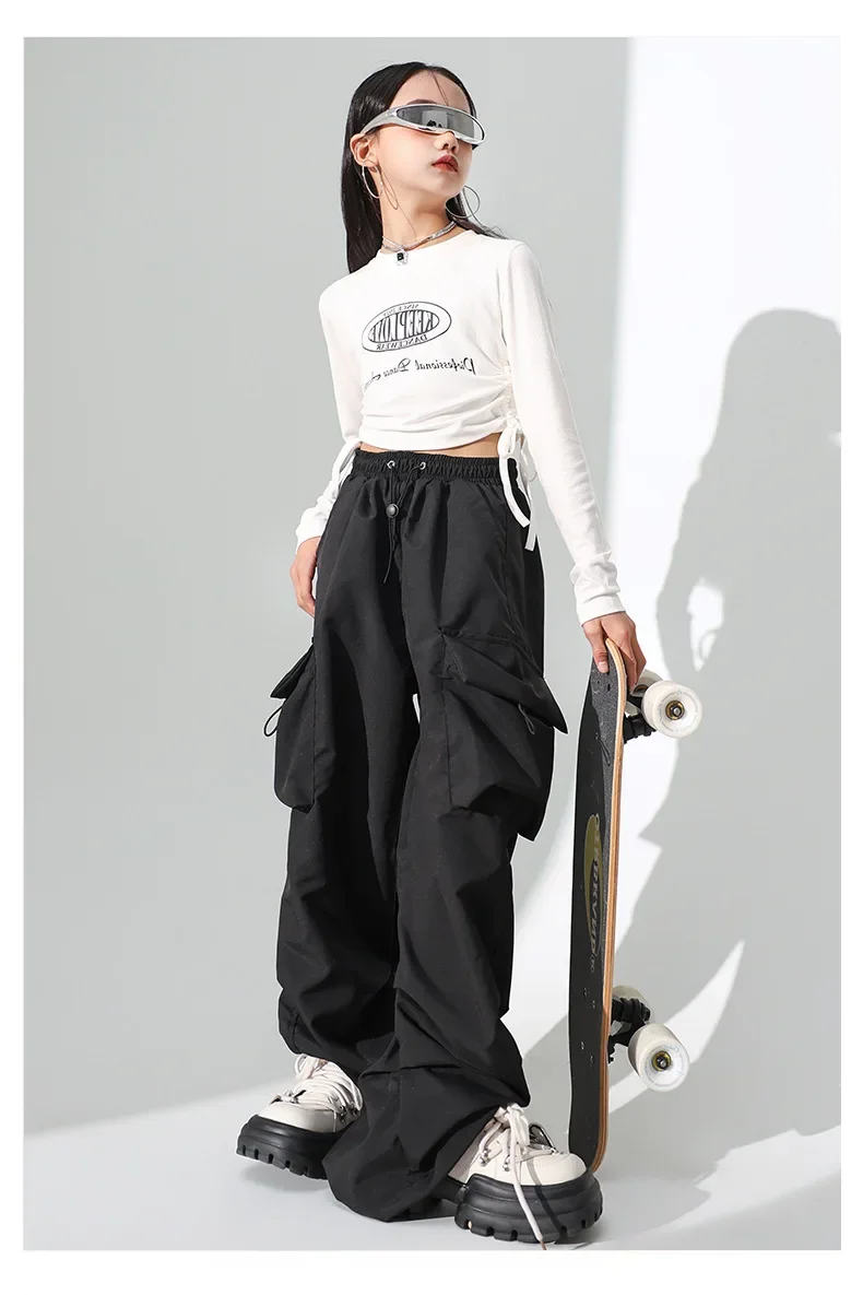 Girls' Jazz Dance Costume Handsome Japanese Street Dance Performance Costume Set Children's Hiphop Show Stage Trend