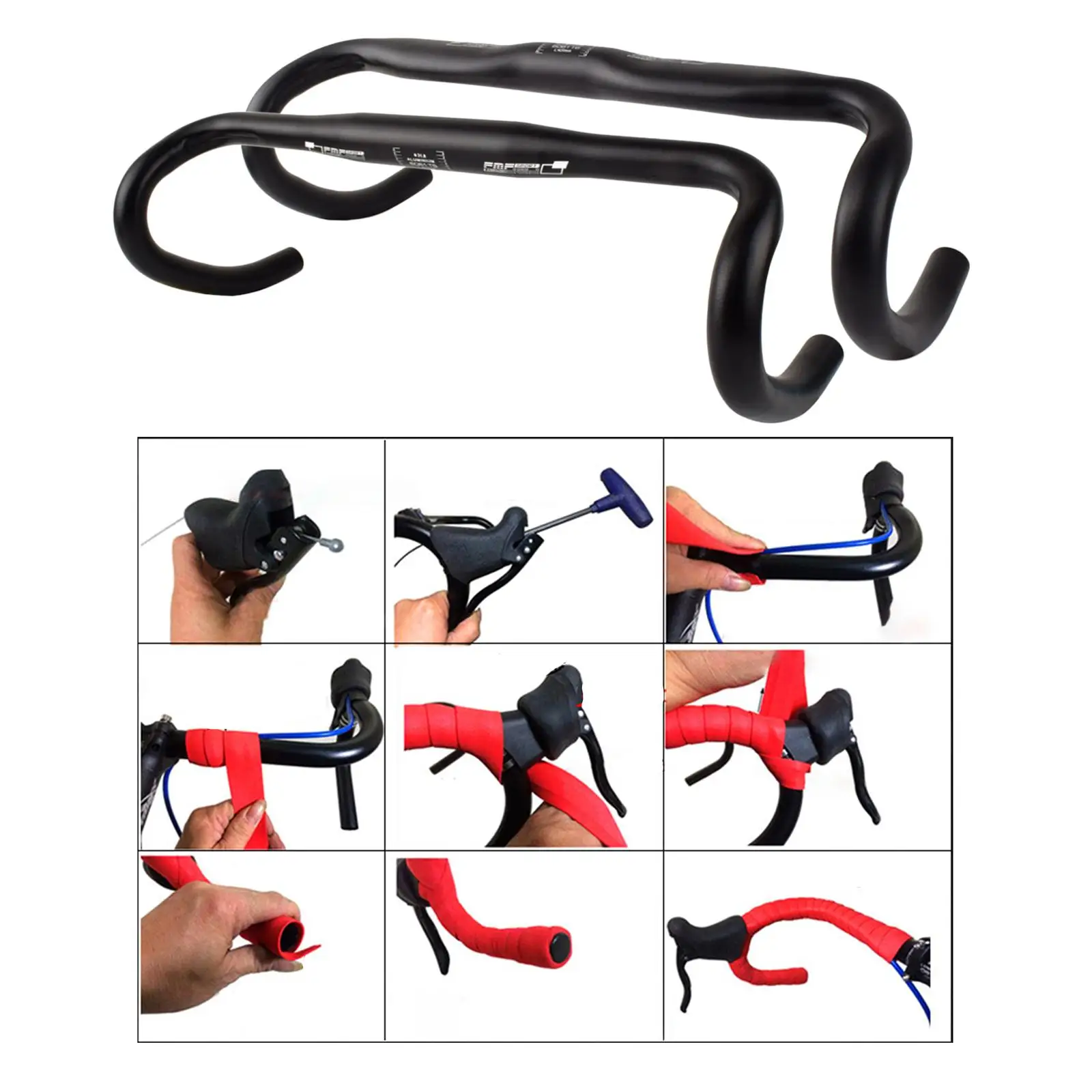 Road Bike Handlebar Ultralight Drop Bar Bicycle Handle Racing Bicycle Bent Handlebar 31.8 420mm Bike Parts Accessories