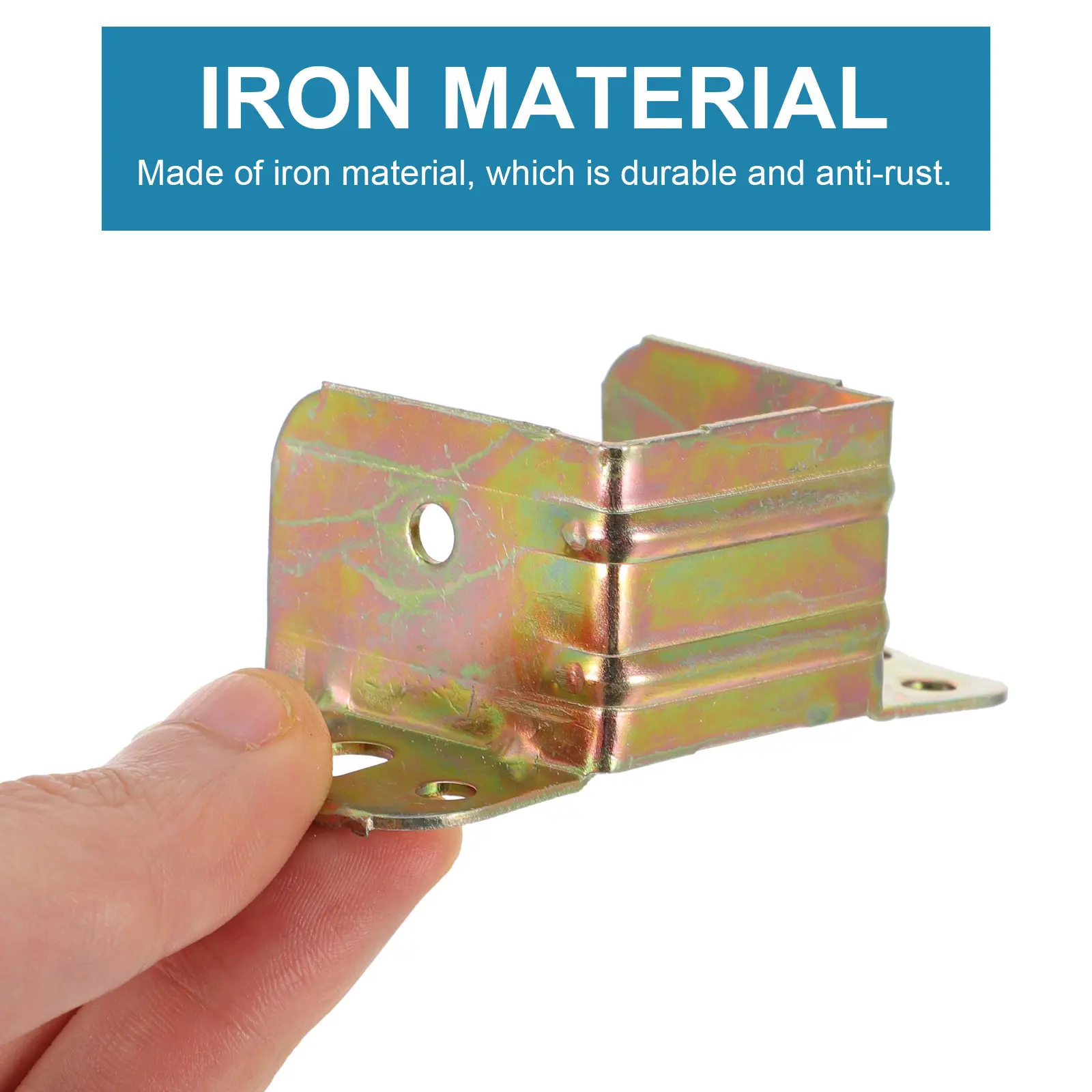 10Pcs Bed Corner Connector Sturdy Iron Fixed Bracket Furniture Support Holder Bed Beam Closed Hinge Furniture Fixed Bracket