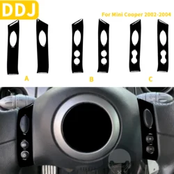 For Mini Cooper Hatch One R50 R53 2002 2003 2004 Steering Wheel Switch Button Panel Cover Sticker Multiple Plastic