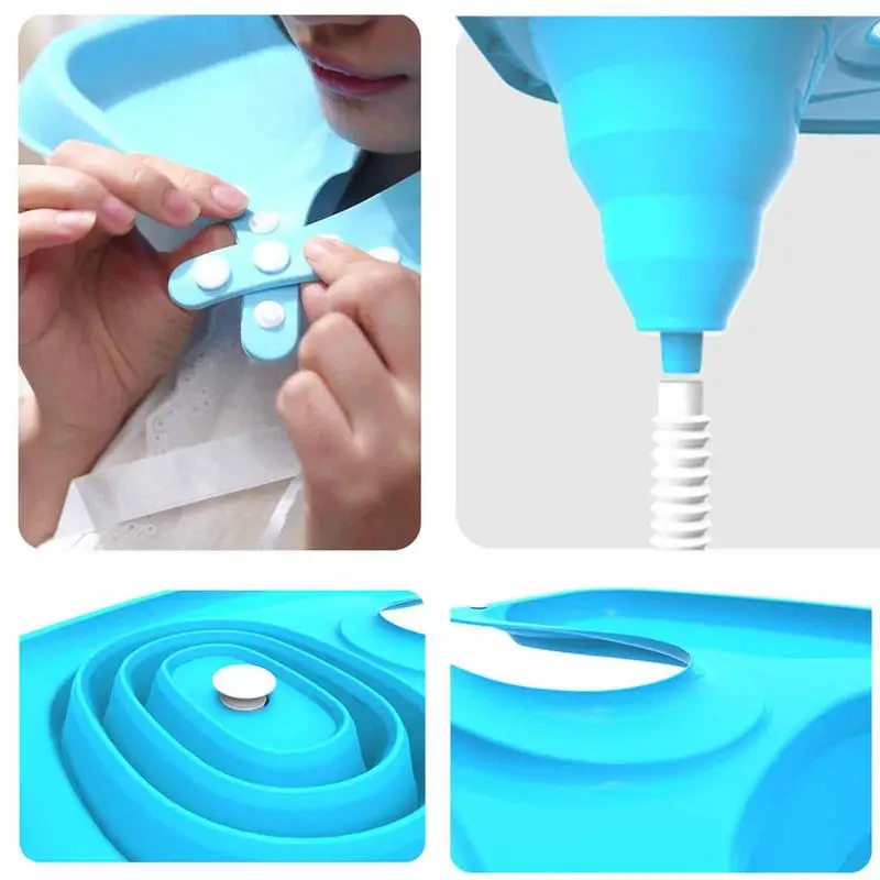 Retractable Shampoo Bowl Portable Hair Washing Tray for Bedside And In Bed Shampoo Basin for Elderly Disabled Pregnant Kids