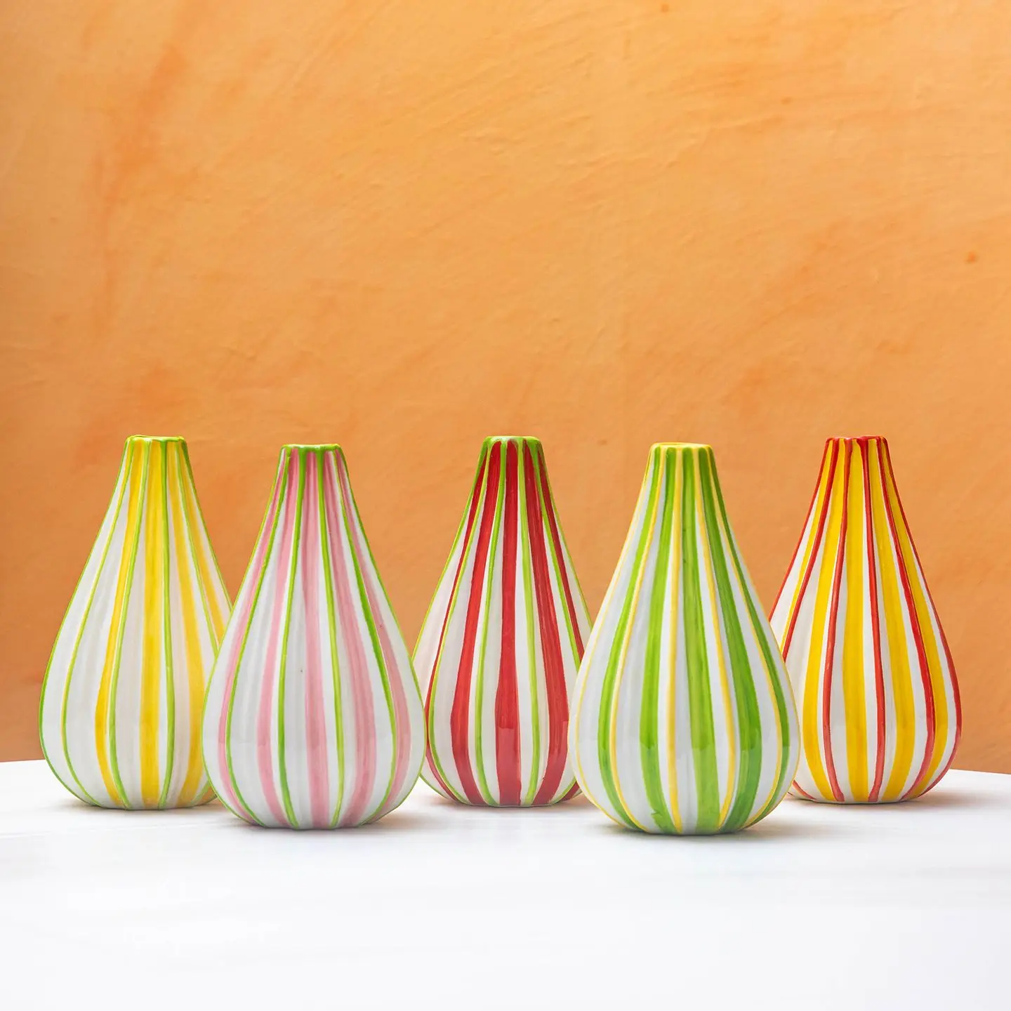 Elegant Color Striped Creative Vase Home Decoration Ornaments Enhance The Beauty Of Space And Decorate Living Room Dining Table