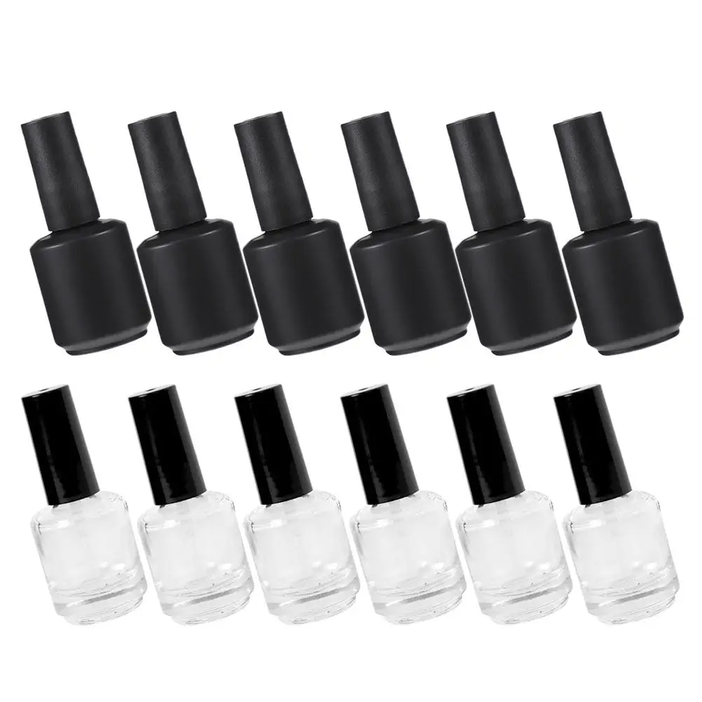 20Pcs Nail Polish Containers Glass Empty Bottles Portable Nail Gel Storage Reusable Bottles with Brush Leakproof Design for DIY