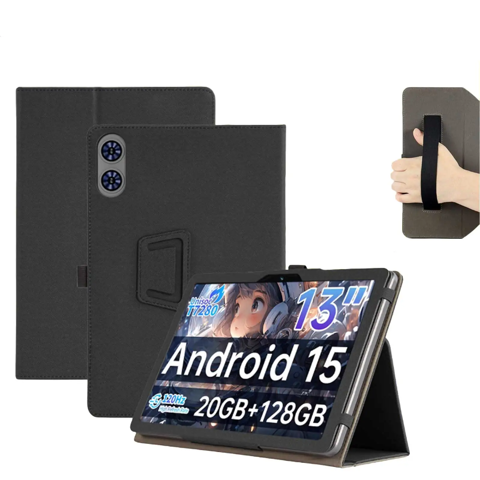 Case For Teclast Tab T65 13.4inch Tablet Cover PU Leather Material Shockproof Kick-Stand Function
