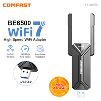 Wifi 7 Adaptador 5g USB Adapter 6G&5G&2.4G Wireless Placa De Rede BE6500 Wifi6 AX600 Mini Wi Fi Dongle Driver Free for Win10/11