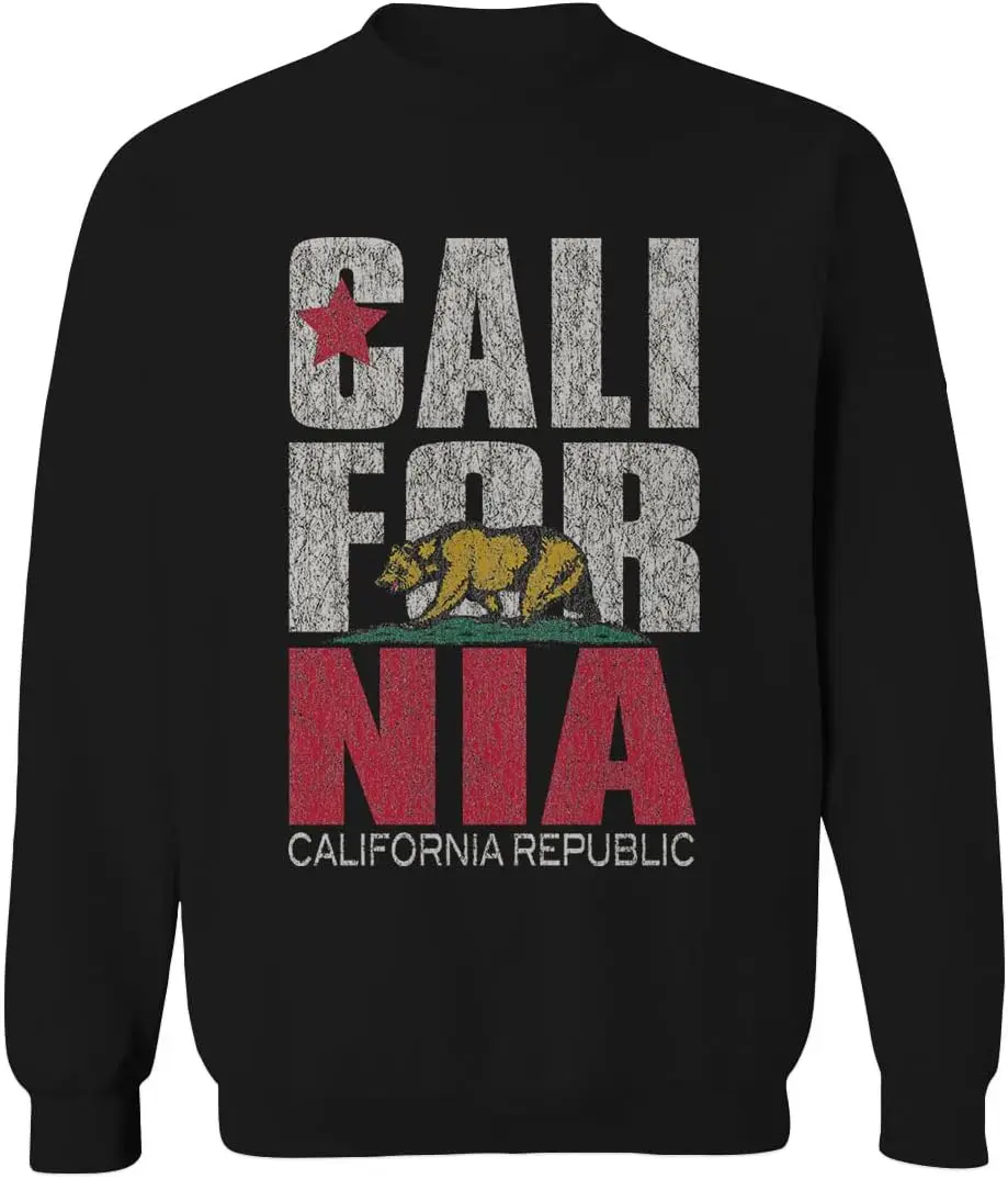 

Мужская толстовка с круглым вырезом VICES AND VIRTUES California Republic Bear Cali Graphic Retro Vintage State