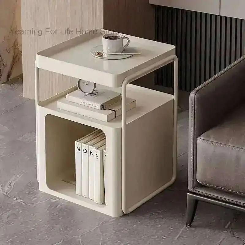 

Table Bedroom Home Storage Bedside Iron Metal Living Room Sofa Mobile Storage Side Cabinet Floor Storages Cabinets