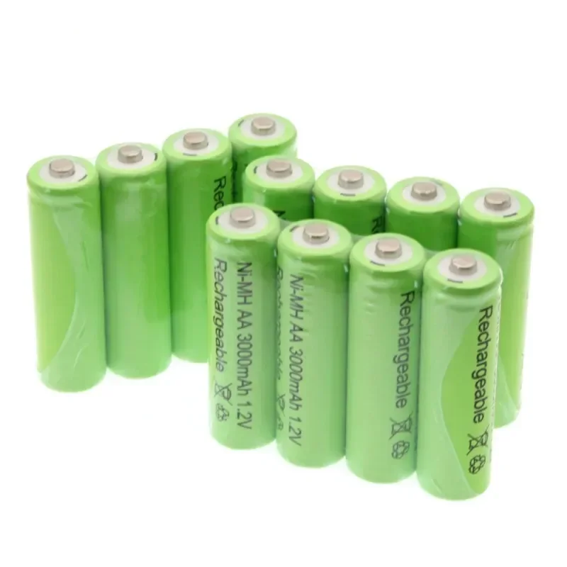 Batterie Rechargeable Ni-MH 1.2V AA 3000mAh Pour Jouets, Appareil Photo, Microphone, 2 À 20 Pièces