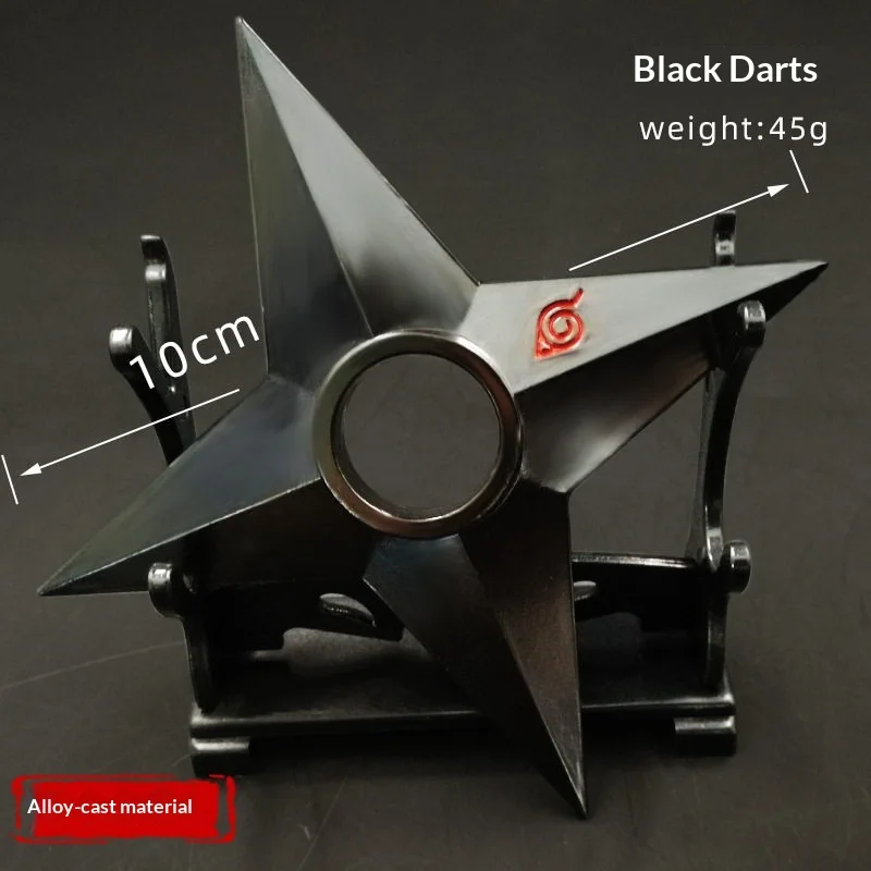 Naruto Metall-Shuriken Drehbares Kugellager Ninja-Stern Anime-Zubehör Cosplay-Modell Sammlerstück Dekoration für Anime-Enthusiasten