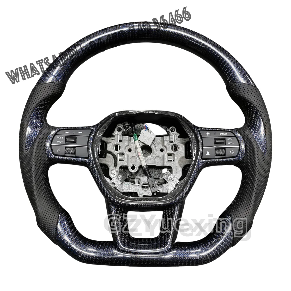 

Real Carbon Fibre Blue Steering Wheel Fit for Honda 11st Gen Civic Accord 2021 2022 2023 Sport Steering Wheel