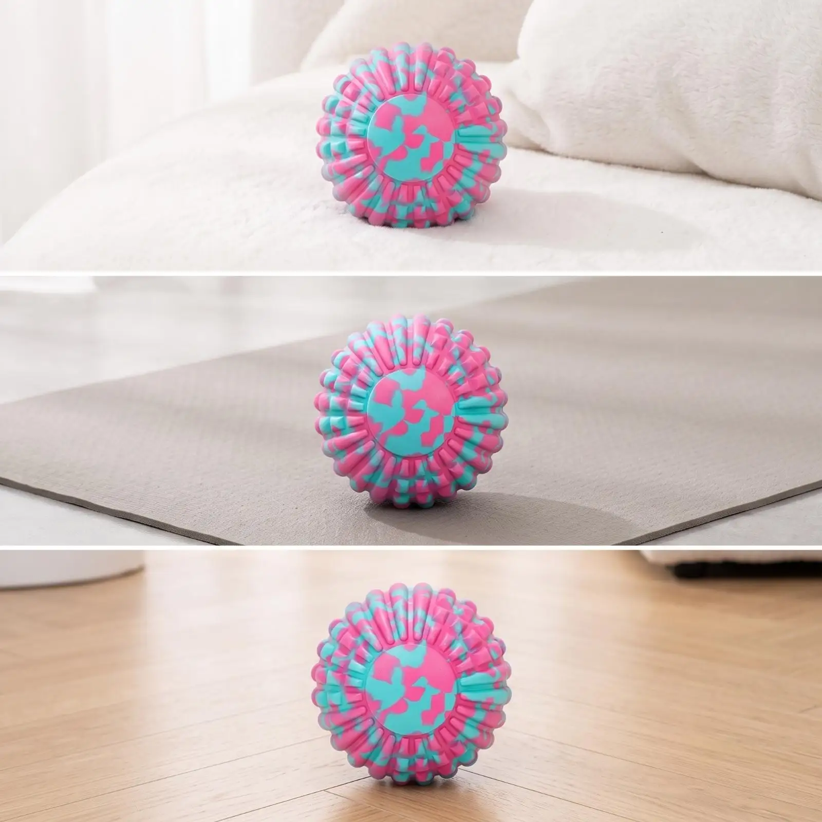 Textured Massage Ball Handheld Massage Ball with Grip Bumps Compact for Athletes, Runners, Home Gym