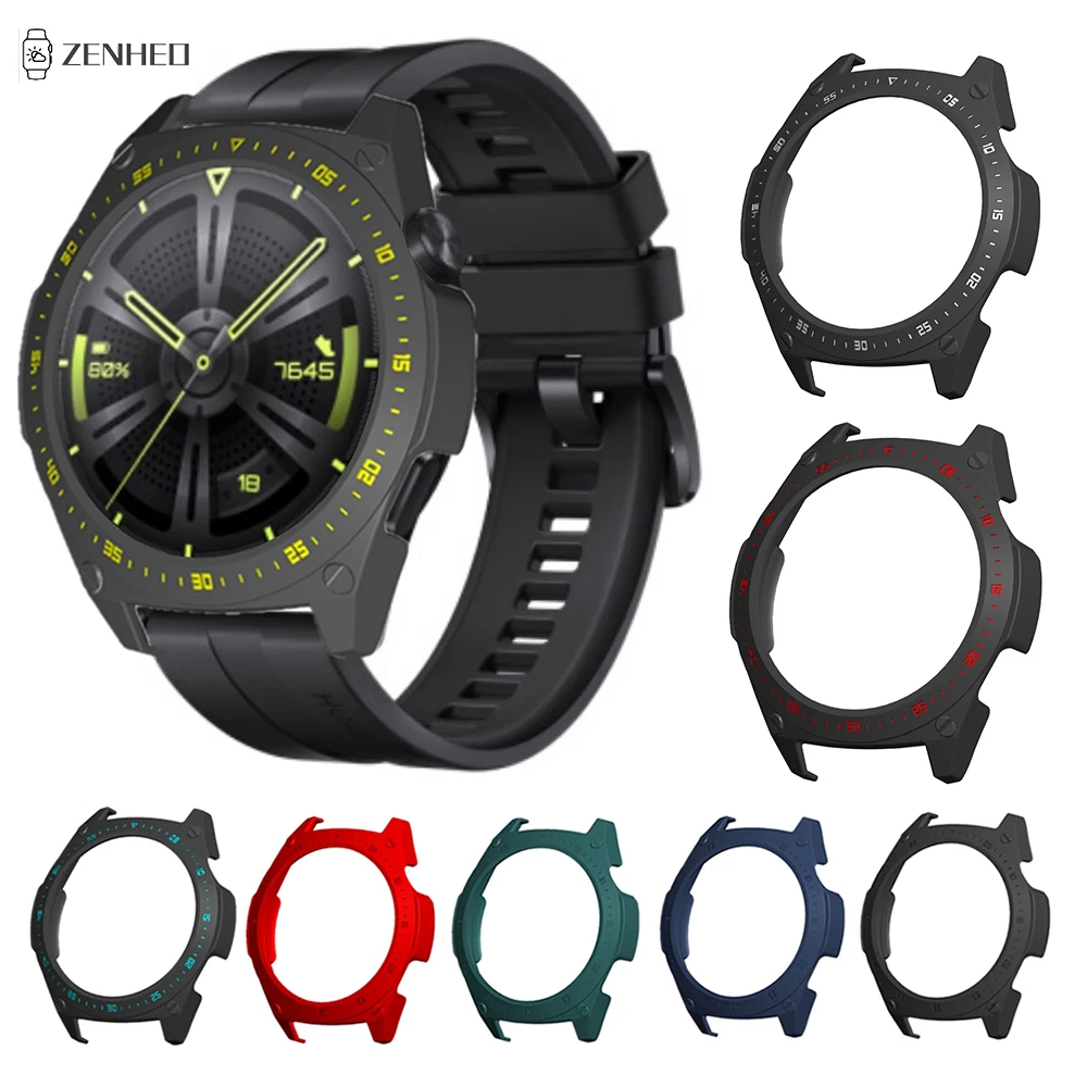 Capa protetora para PC para Huawei Watch, Protector Shell, Bumper, GT 3, GT3, 46mm