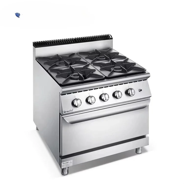 Professional Restaurant Kitchen Cooking Equipment Commercial Gas 4/6 Burner Cooking Stove with Oven