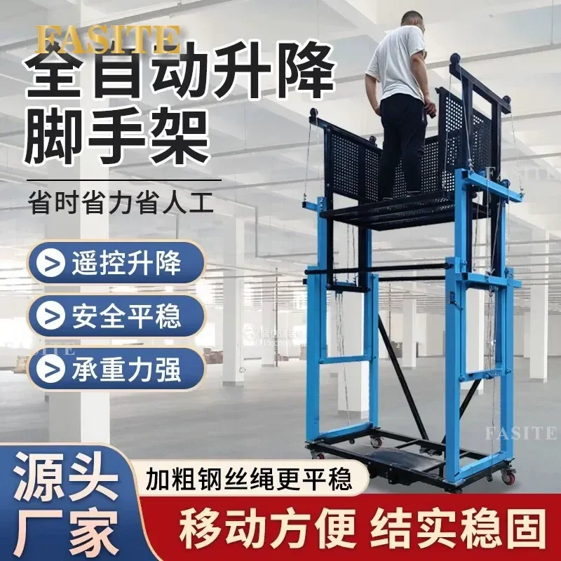 For Electric Scaffolding Portable Mobile Lifting Platform Folding Elevator Home Decoration Construction Site Compact Design