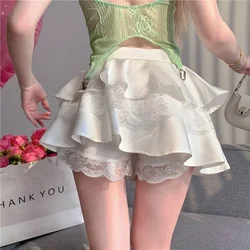 High Waist Female Skirts Midi Lace Women's Skirt Streetwear Chic and Elegant Clothing Sales Luxury Aesthetic Stylish Trend 2025