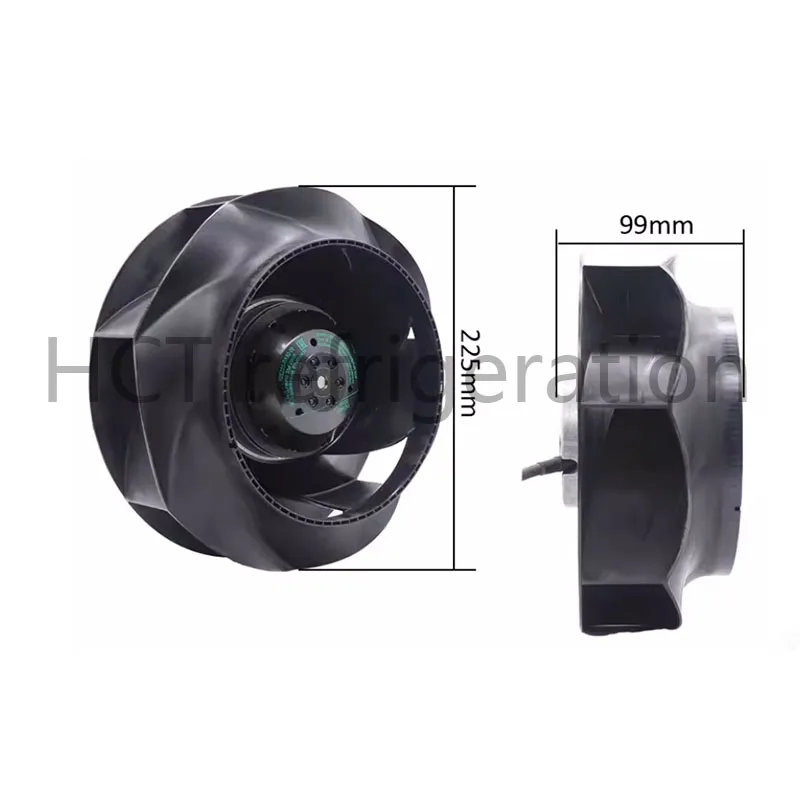 Original R2E225-RA92-09 230V 50/60Hz 0.68/0.92A 115/120w 2500/2600r/min 425Pa Fan FFU air purification centrifugal fan