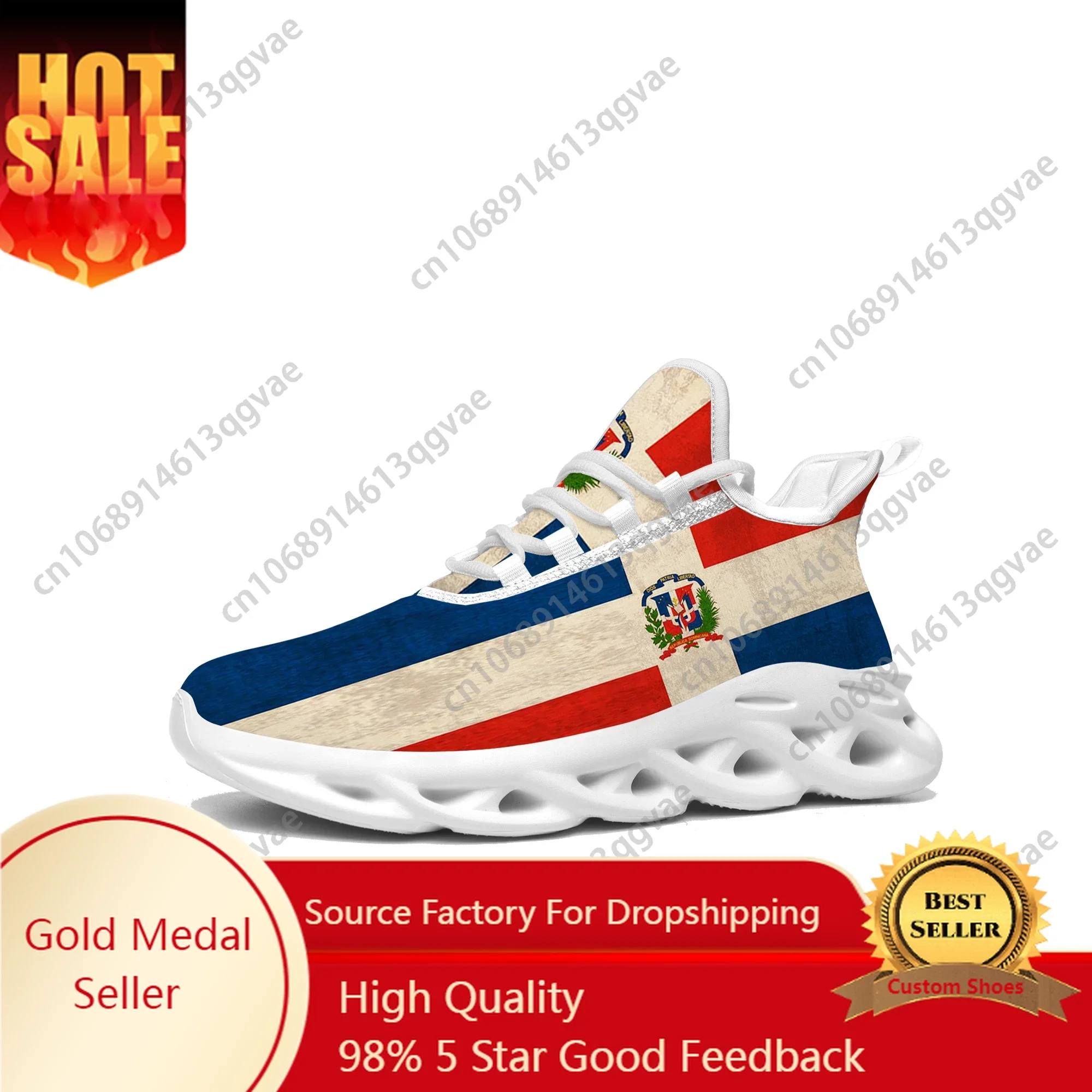 

Dominican Republic Flag Flats Sneakers Mens Womens Sports Running High Quality Sneaker Lace Up Mesh Footwear Tailor-made Shoe