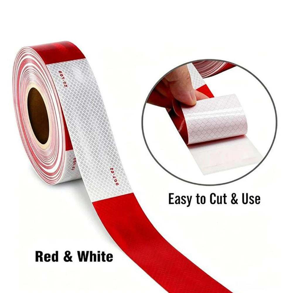 Reflective Tape Outdoor Waterproof Red and White Adhesive Conspicuity Tape For Trailer Trucks