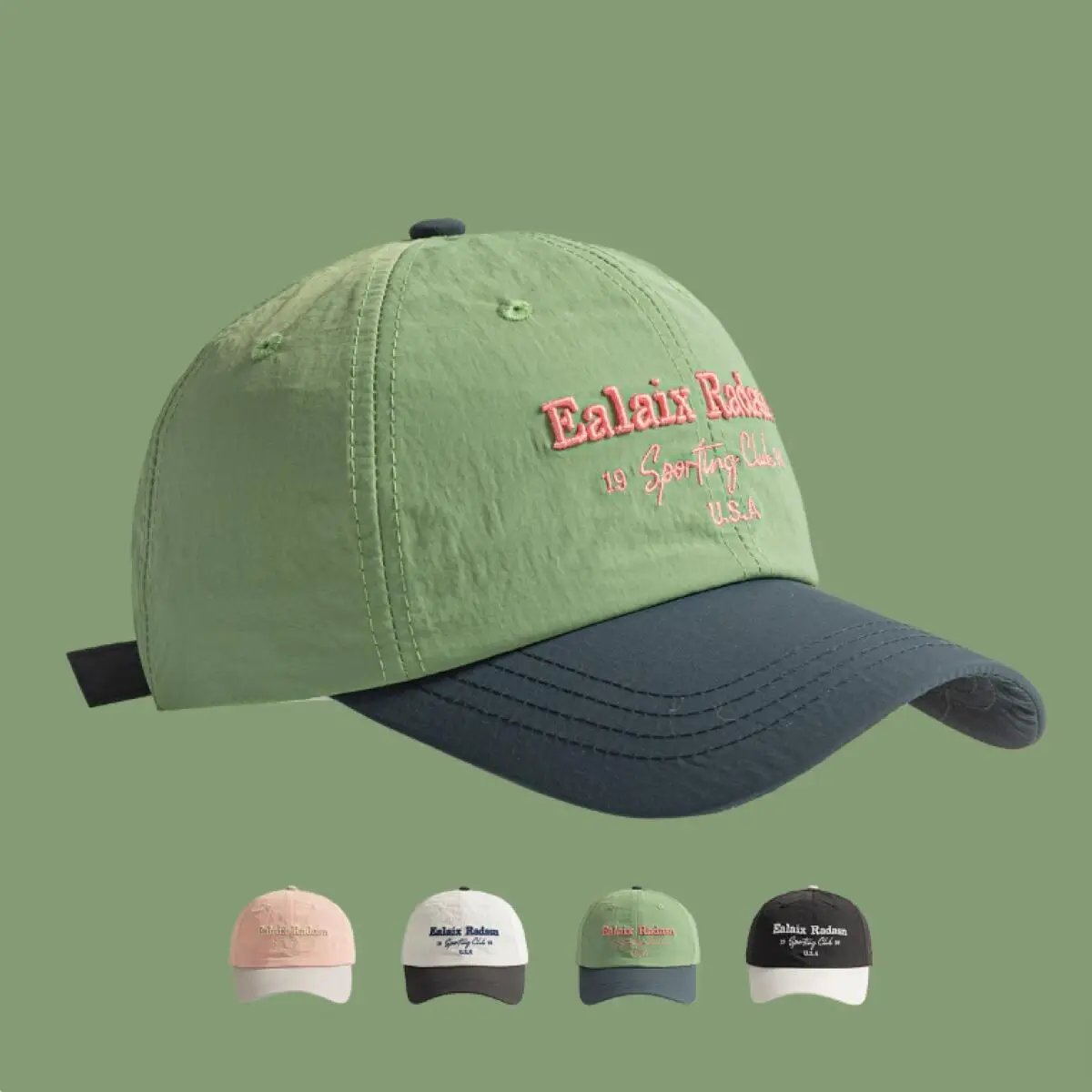 Embroidered Mesh Baseball Cap Lightweight Nylon Running Hat UV Protection Unisex for Camping Hiking Outdoor Sports Travel Wear