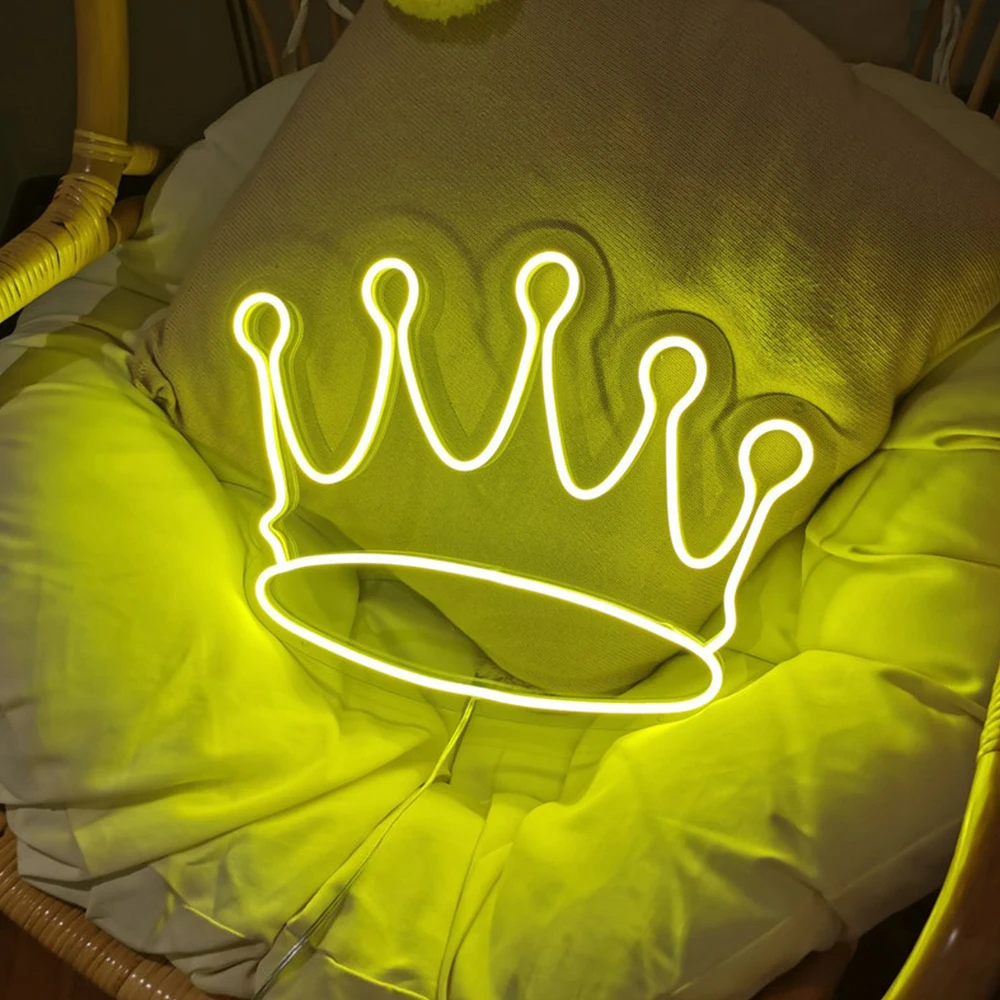 Crown Neon Sign Custom Led Light Flex Led Neon Light Sign Wedding Birthday Party Neon Sign Roon Store Decor Valentine's Day Gift