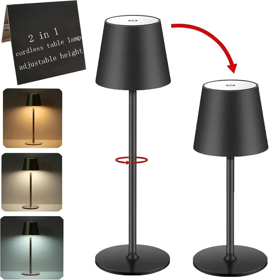 

Rechargeable Touch Night Light Cordless Table Lamp LED Desk lamp，or Restaurant Bedroom Bars Outdoor Party Camping Coffee Shop