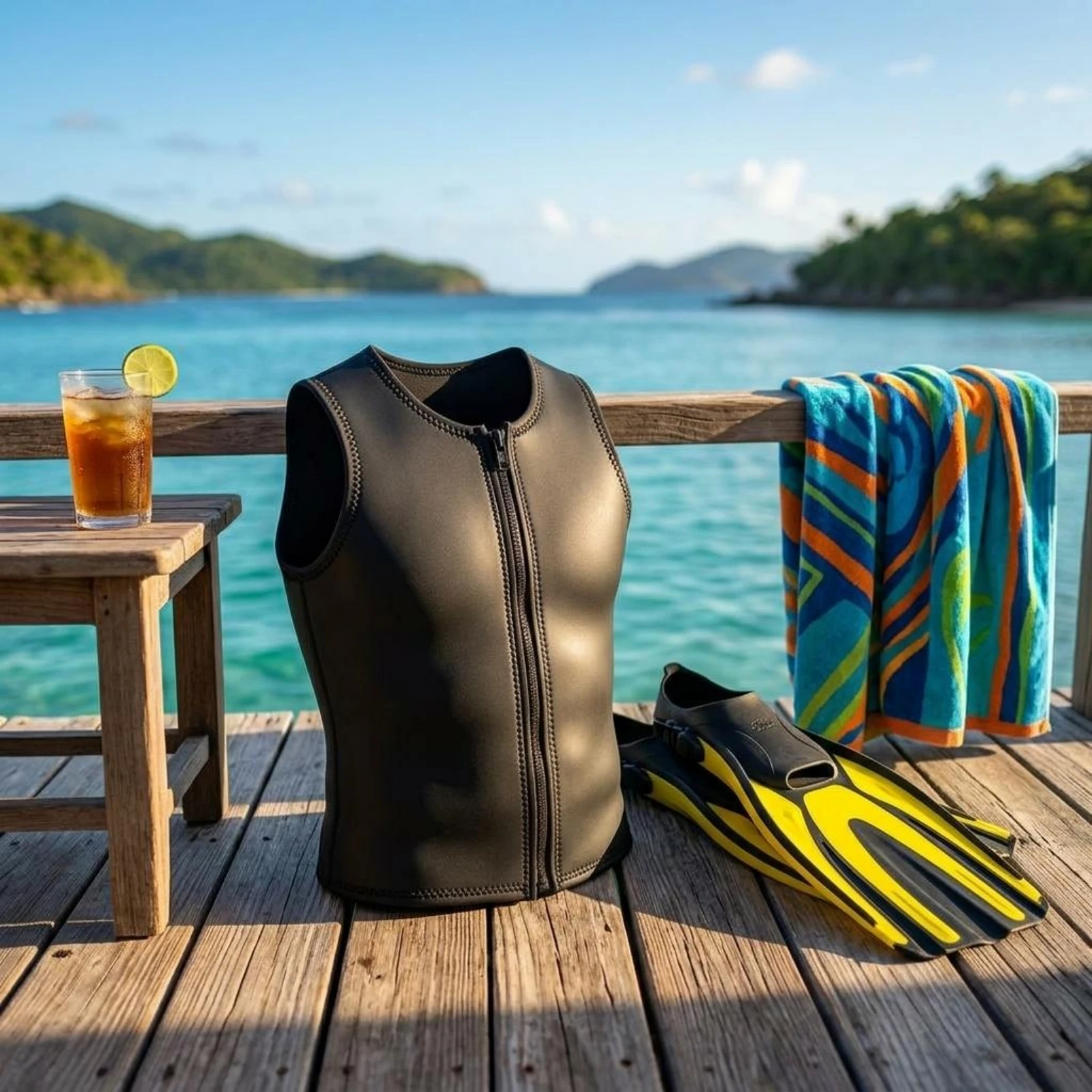 Us Aquatic Sports - ダイビングショーツ シャイニースキン 2mm ネオプレン オーシャンショーツ 水中衣料