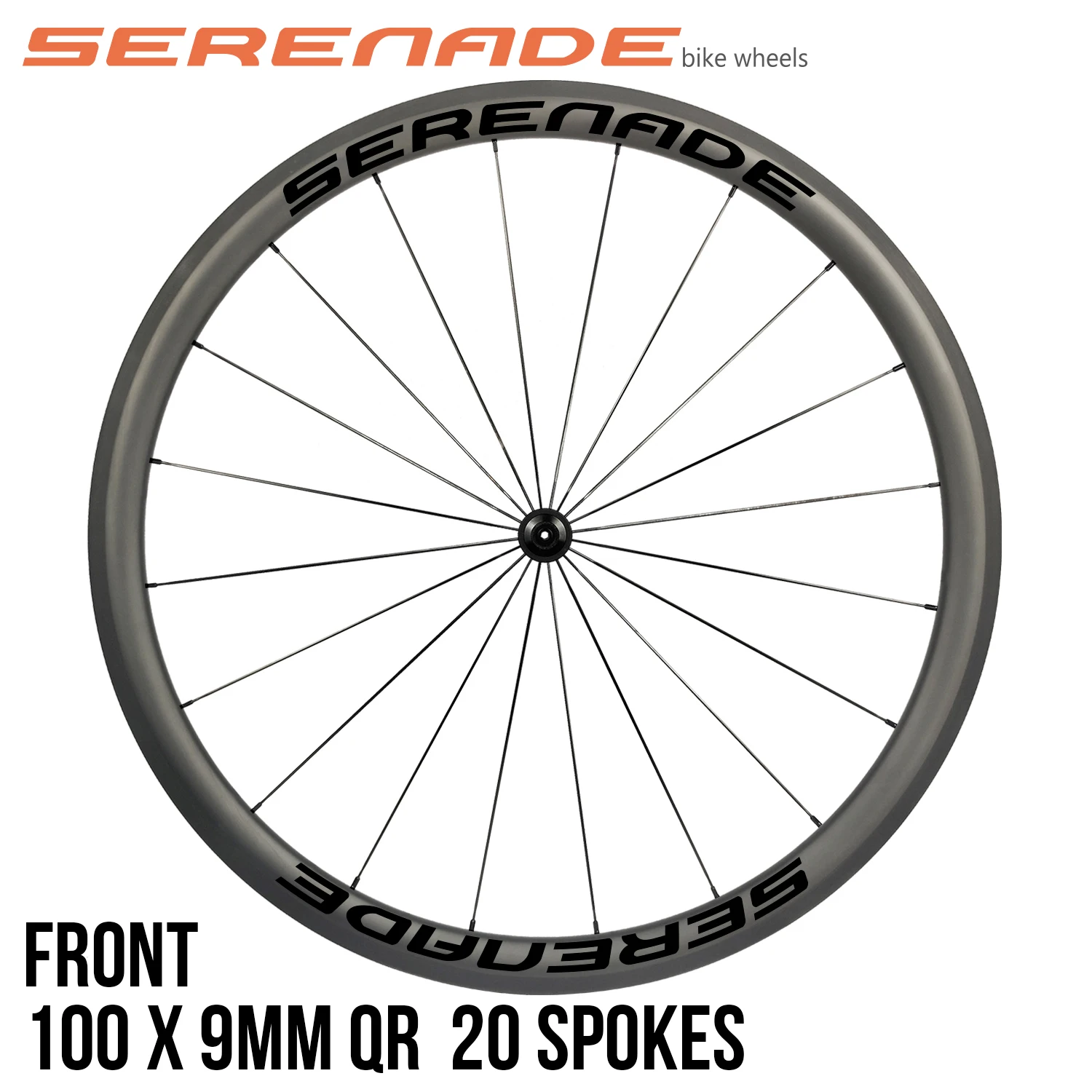 Serenade Road Bike Wheels, 700C 35mm Bicycle Wheelset Ultralight Carbon Fiber Wheels V Brake Clincher Rims Ratchet System Hub