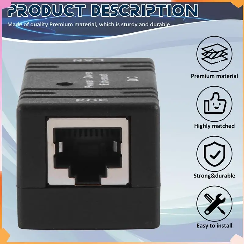 B94A Poe Splitter Injektor Passive Dc Power Over Ethernet Rj45 10/100Mbp Wand Halterung Adapter Für Lan Netzwerk sicherheit Ip Kamera