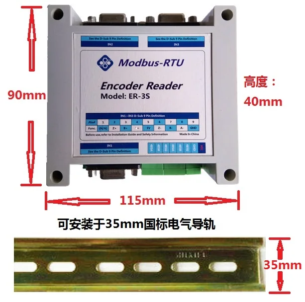 Encoder Data Collector Module Grating Magnetic Grid Acquisition ER-3A Modbus Labview