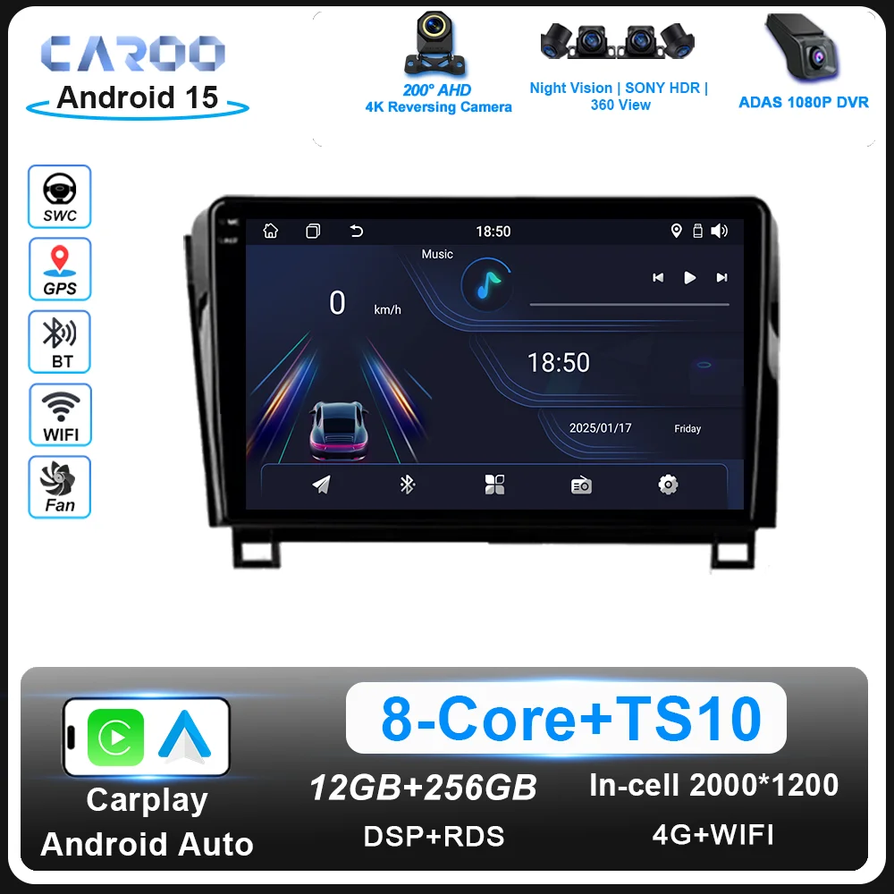 

Android 15 Car DVD GPS Navigation For Toyota Tundra XK50 2007 -2013 Sequoia XK60 2008 -2017 Auto Radio Stereo Multimidia Player
