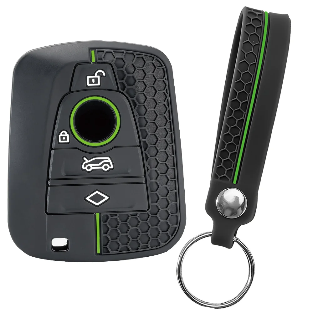 4 Buttons silicone car key cover case for BMW I3 I8 Series Keyless Remote key holder shell Car styling