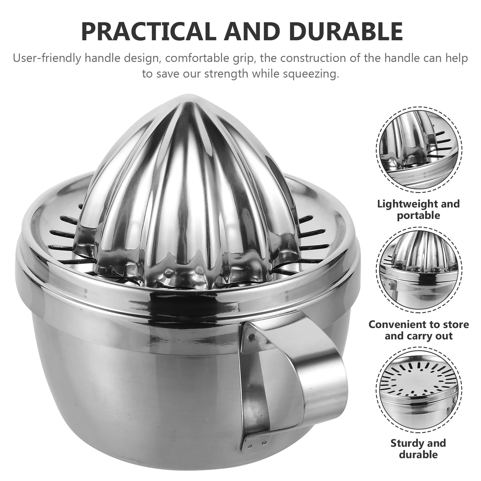 

Lemon Squeezer Lemons Juicer Hand Portable Stainless Steel Orange Citrus Manual Multi-function Handheld
